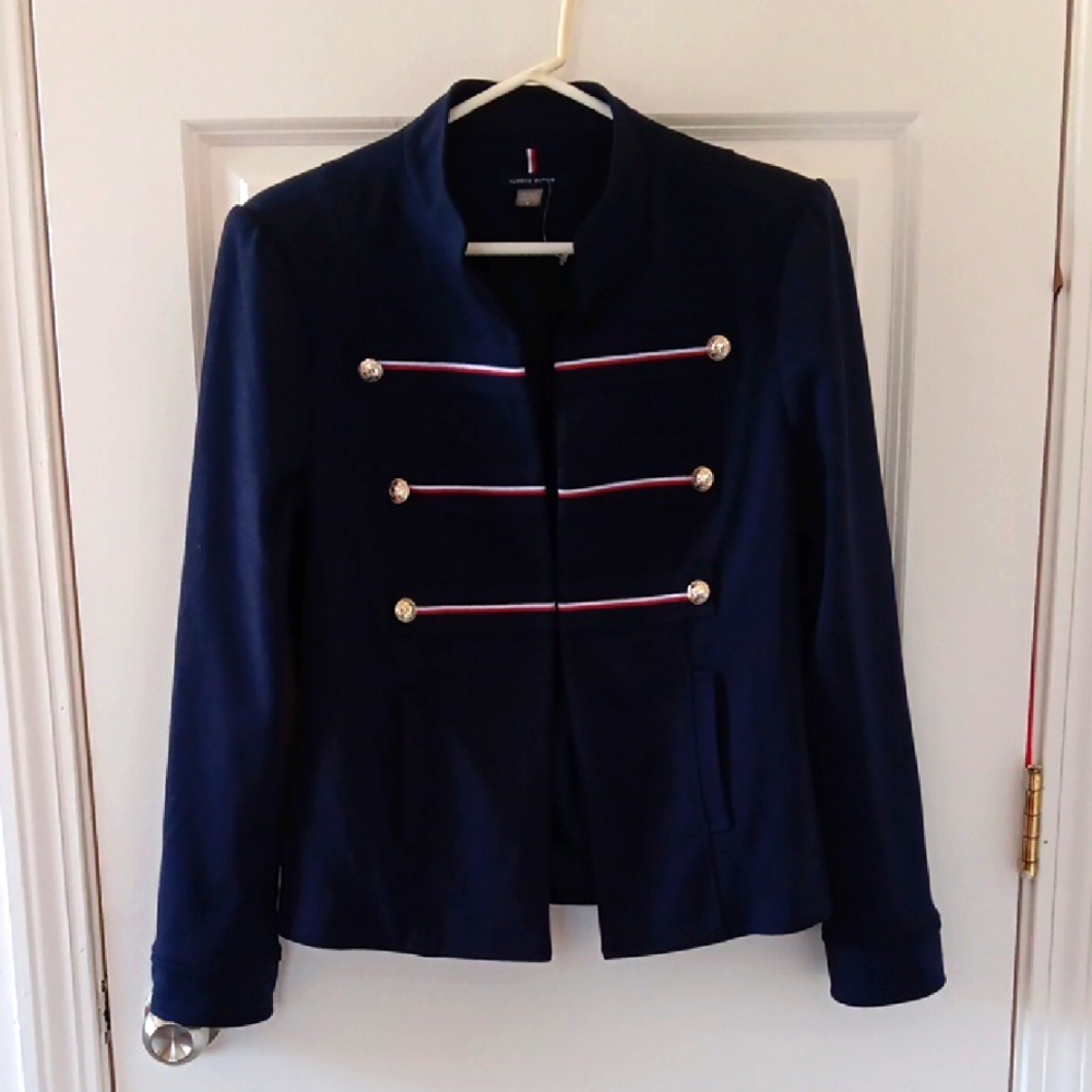 Tommy Hilfiger Military Style Jacket Blazer 8